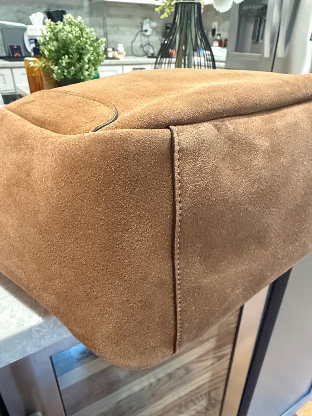 Coach Hadley Turnlock Tote Bag in suede - Picture 8 of 11